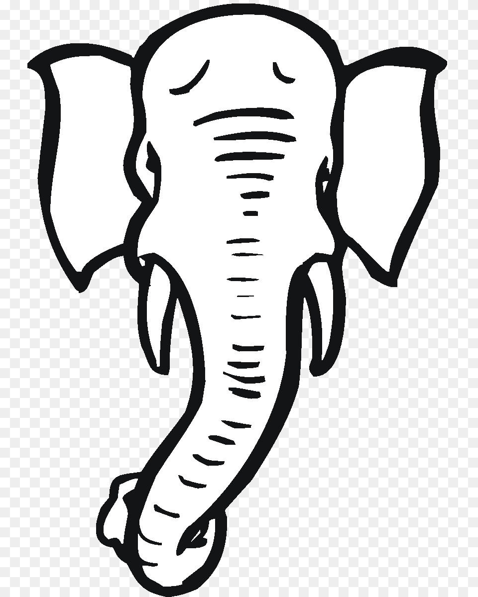 Elephant Best Cute Clipart Black And White Transparent Elephant Head Clipart Black And White, Baby, Person, Animal, Wildlife Png