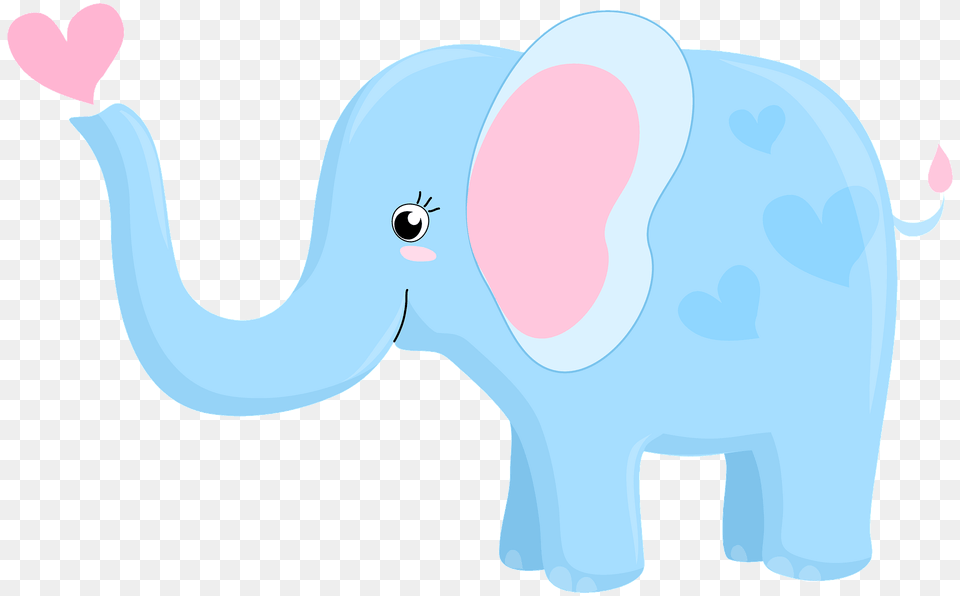 Elephant Blowing Hearts Clipart, Animal, Mammal, Wildlife Png