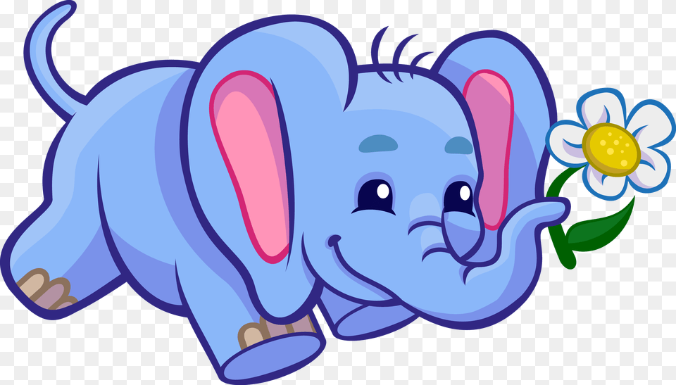 Elephant Clip Art Elephants Clipart Download 1600 Jungle Cartoon Animals, Daisy, Flower, Plant, Animal Png