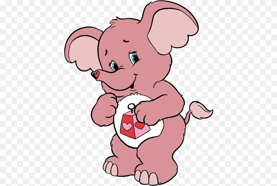 Elephant Clip Art Lotsa Heart Elephant Care Bear, Baby, Person, Face, Head Free Png Download