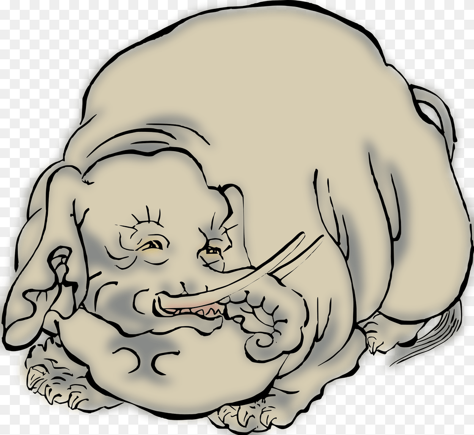 Elephant Clipart, Art, Baby, Person, Drawing Free Png Download