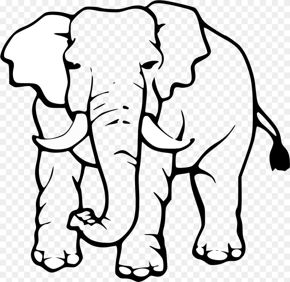 Elephant Clipart Black And White Many Interesting Cliparts Black And White Elephant Clip Art, Silhouette, Stencil, Astronomy, Moon Png