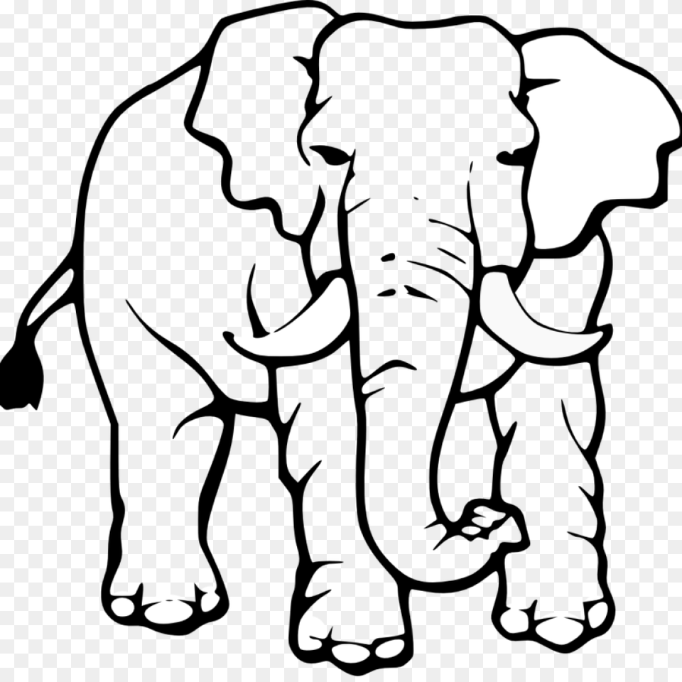 Elephant Clipart Black And White Unicorn Clipart, Stencil, Silhouette, Astronomy, Electronics Png Image