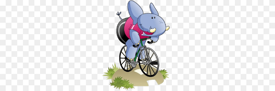 Elephant Clipart Funny, Machine, Wheel, Bicycle, Transportation Png