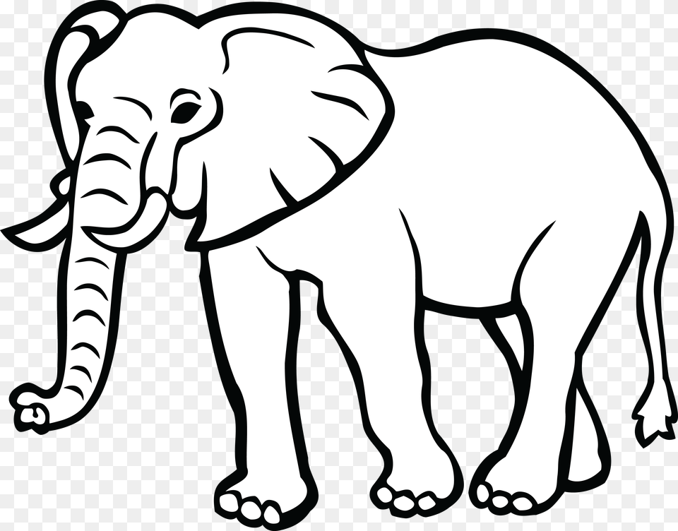 Elephant Clipart Mammal Elephant Images Clip Art Black And White, Animal, Wildlife, Baby, Person Free Png Download