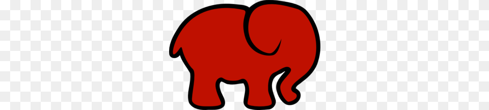 Elephant Clipart Red, Animal, Mammal, Wildlife Free Png