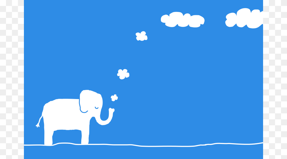 Elephant Cloud, Animal, Mammal, Wildlife, Outdoors Png Image