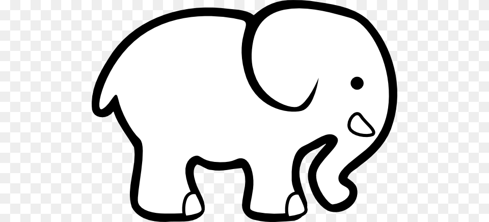 Elephant Coloring Picture, Animal, Mammal, Wildlife Png Image