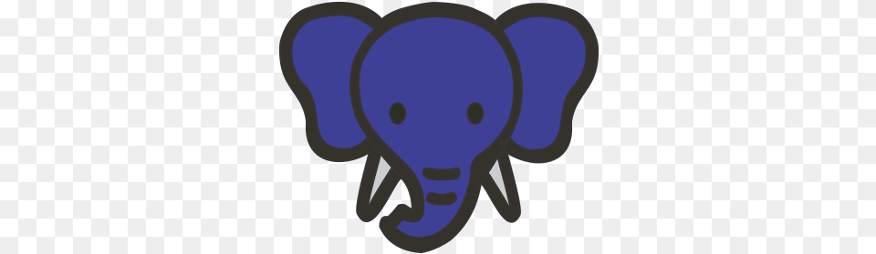 Elephant Drag Blue Cartoon, Animal, Wildlife, Mammal, Smoke Pipe Png