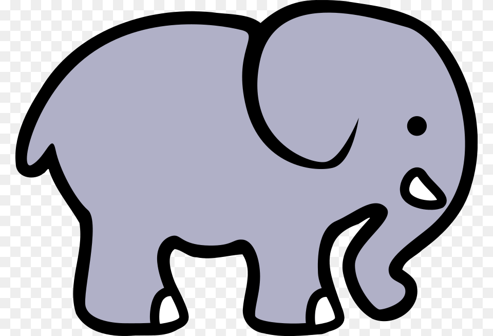 Elephant Face Clip Art, Animal, Mammal, Wildlife, Silhouette Free Png