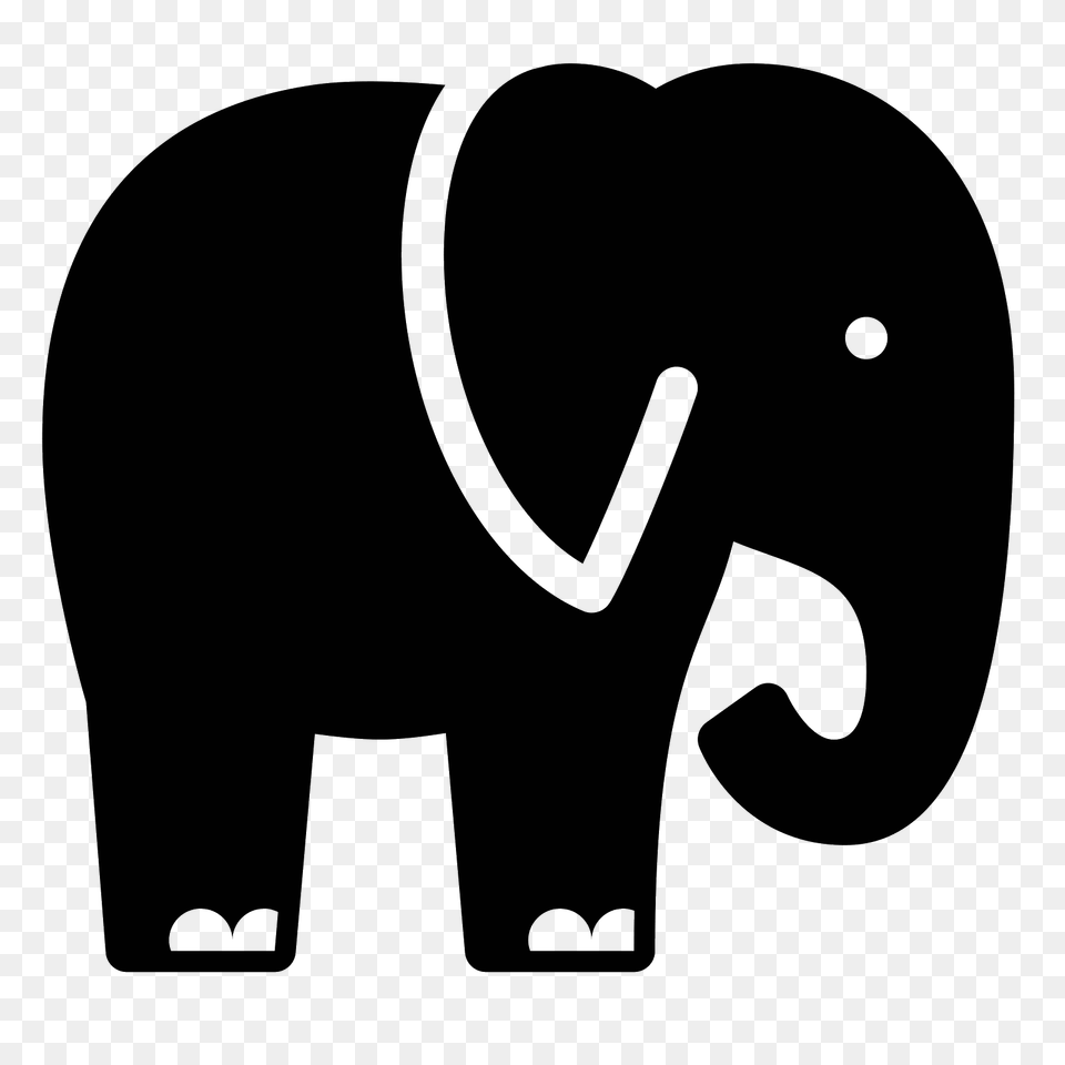 Elephant Filled Icon, Gray Png Image