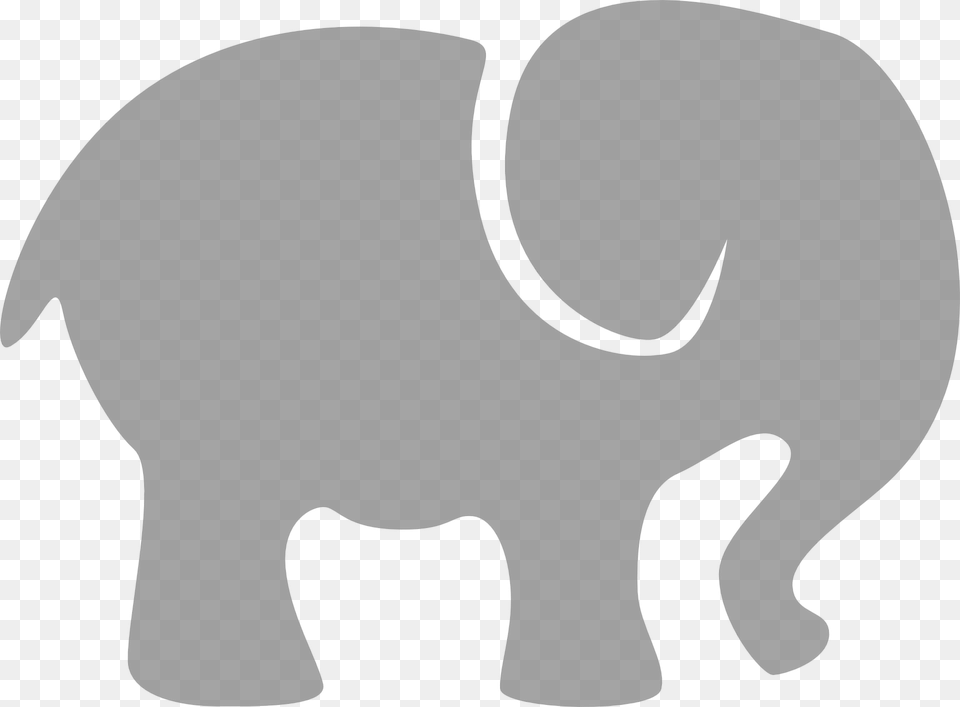 Elephant Gray Silhouette Animal Sign Baby Grey Elephant Clip Art, Mammal, Wildlife Free Png Download