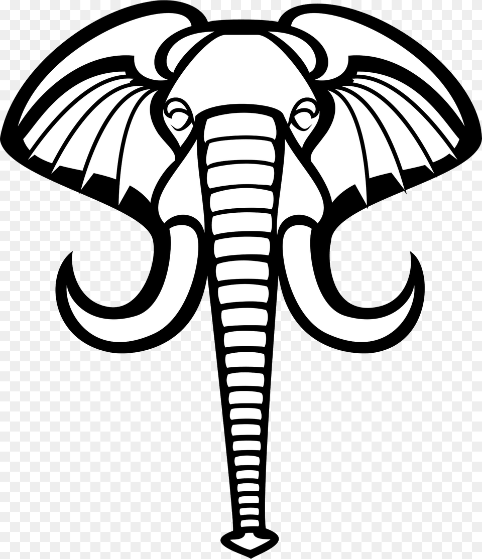 Elephant Head Clipart, Animal, Mammal, Wildlife, Cross Png