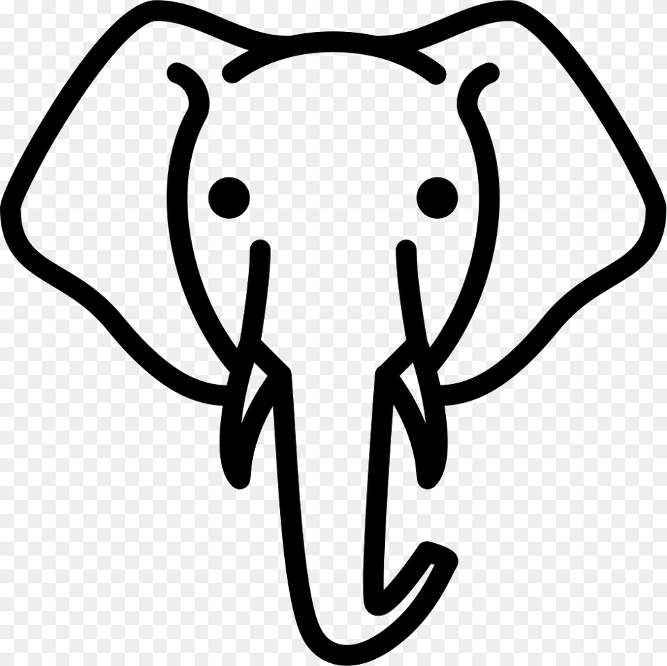 Elephant Head Elephant Head Icon, Animal, Mammal, Wildlife, Smoke Pipe Png