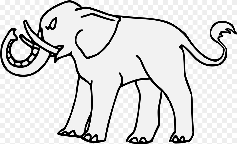 Elephant Head Line Art Original Size Animal Figure, Stencil, Baby, Person, Face Free Png Download