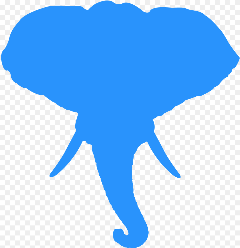 Elephant Head Silhouette, Animal, Mammal, Wildlife, Bear Png