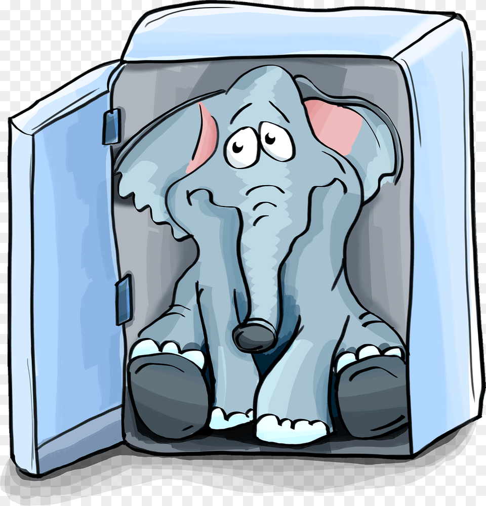 Elephant In Fridge Clipart, Animal, Mammal, Wildlife Free Png