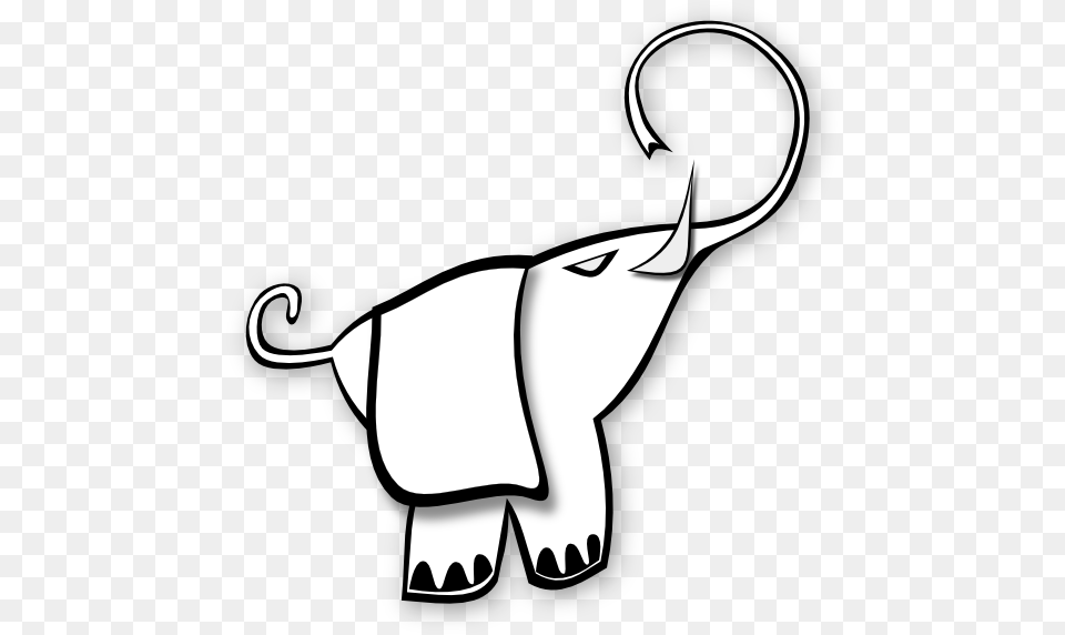 Elephant Line Drawings, Stencil, Electronics, Hardware, Smoke Pipe Free Png Download