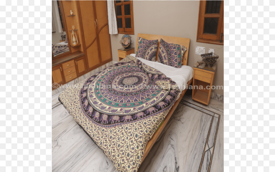Elephant Mandala Duvet Cover Bed Sheet, Furniture, Bed Sheet Free Png