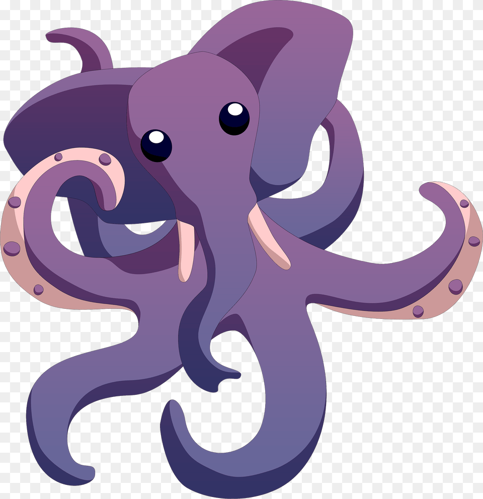 Elephant Octopus Clipart, Animal, Sea Life, Invertebrate, Fish Free Png Download
