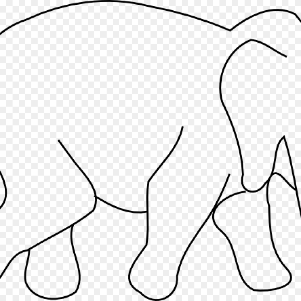 Elephant Outline Drawing Apple Clipart House Clipart Online Download, Gray Png Image