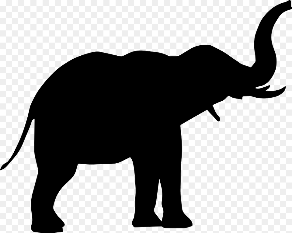 Elephant Side View Icon Download, Animal, Mammal, Silhouette, Wildlife Free Transparent Png