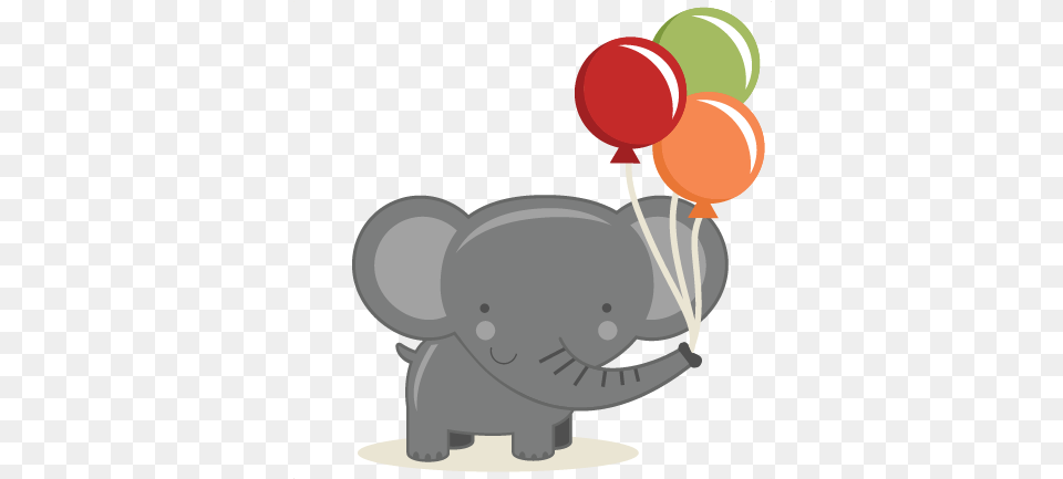 Elephant Silhouette Birthday Elephant Clipart Scalable Vector Graphics, Balloon, Animal, Mammal, Pig Png