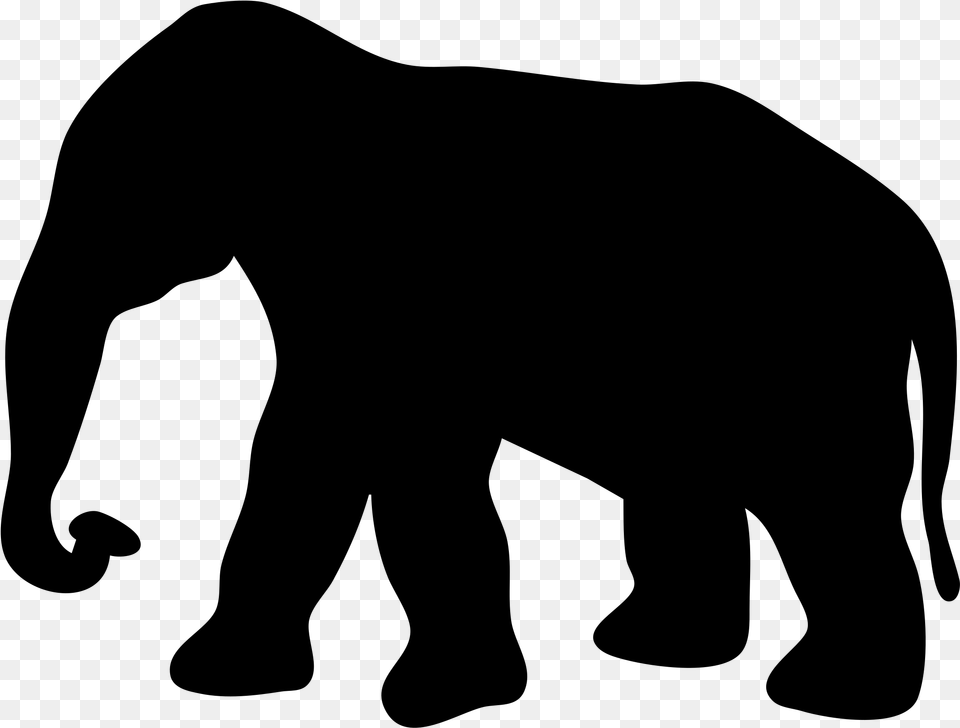Elephant Silhouette Clip Art Elephant Clipart, Gray Free Png Download