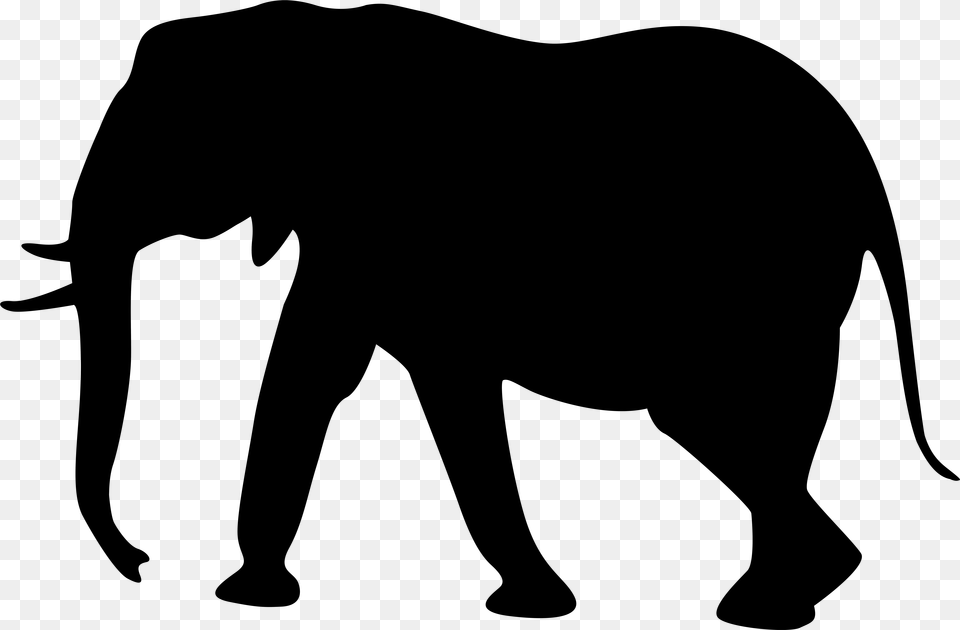 Elephant Silhouette Clipart At Getdrawings Elephant Silhouette, Lighting, Gray Free Png