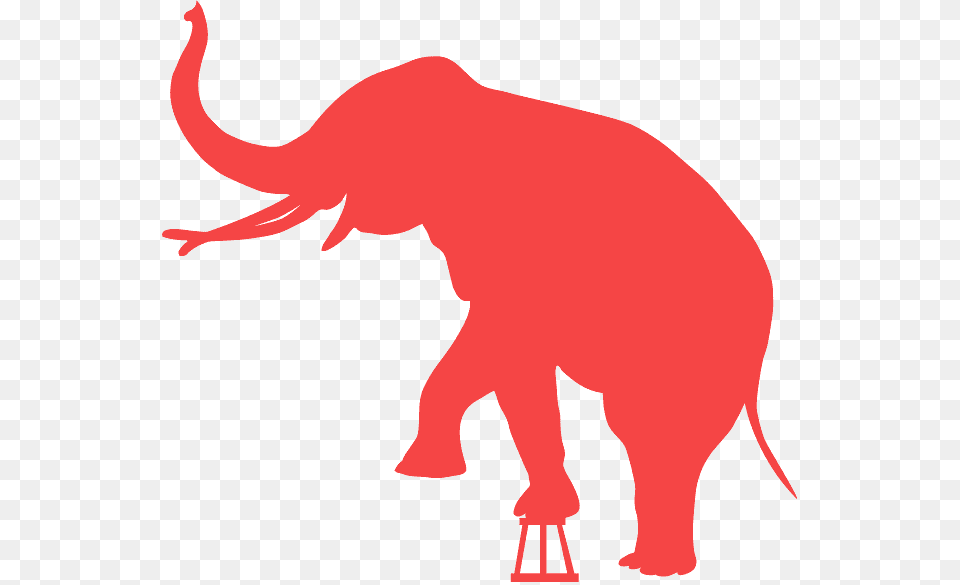 Elephant Silhouette Clipart Red Elephant Silhouette, Animal, Mammal, Wildlife Free Transparent Png