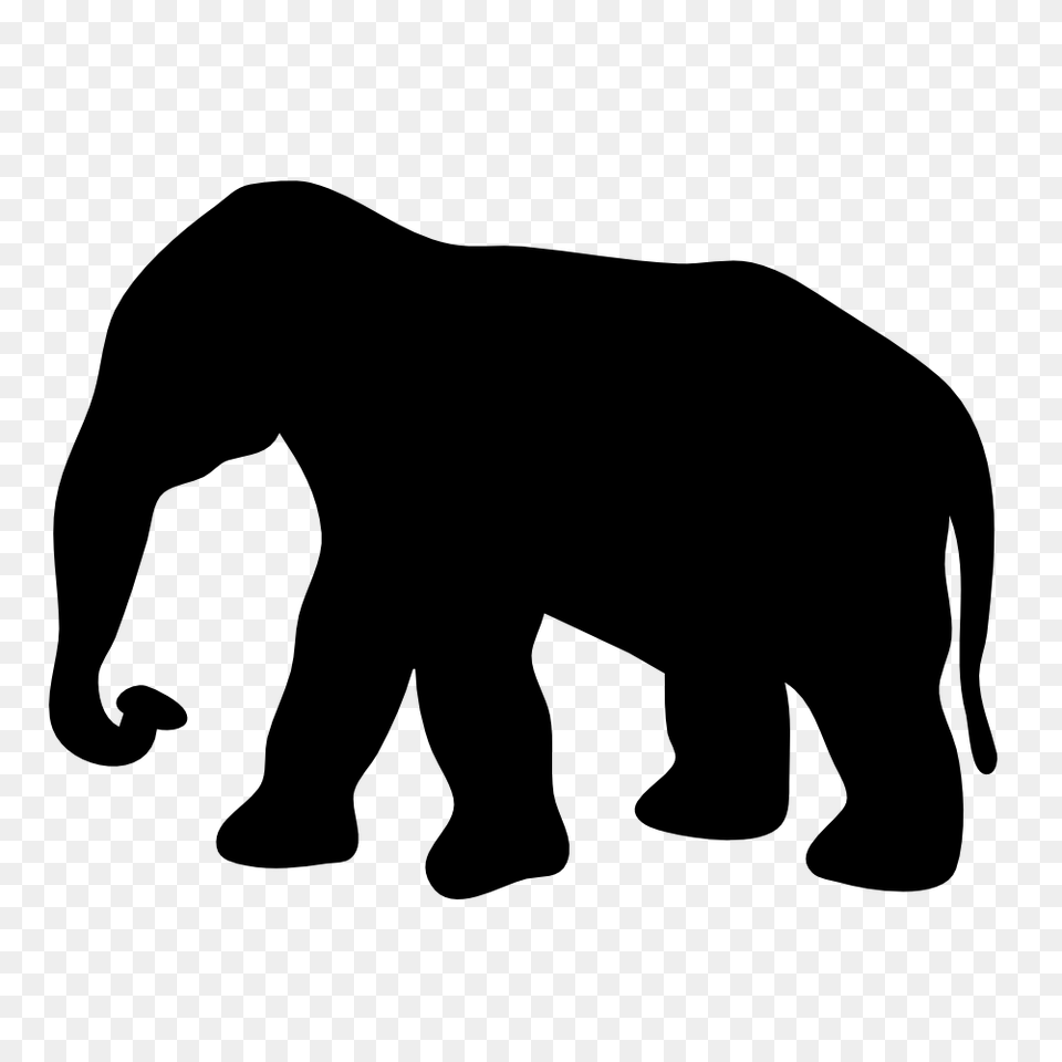 Elephant Silhouette Clipart Transparant Background, Stencil, Animal, Bear, Mammal Free Png