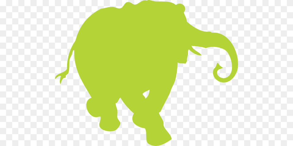 Elephant Silhouette Yellow Green Clip Art, Animal, Mammal, Wildlife, Bear Free Transparent Png