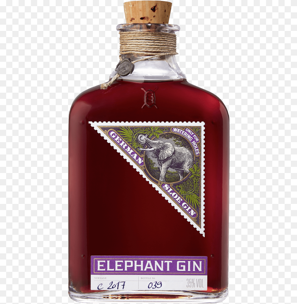 Elephant Sloe Gin, Alcohol, Beverage, Liquor, Animal Png Image
