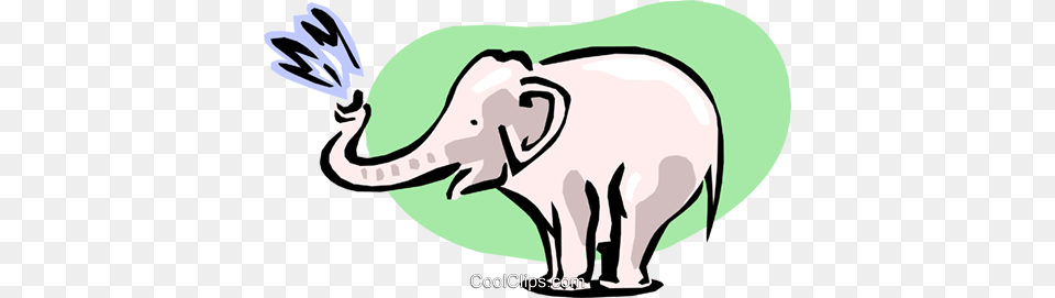 Elephant Squirting Royalty Vector Clip Art Illustration, Animal, Mammal, Wildlife Free Png Download