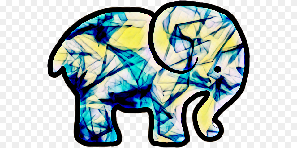 Elephant Sticker Tumblr Aesthetic Overlay Art Tumblr Redbubble Sticker, Modern Art Free Png Download