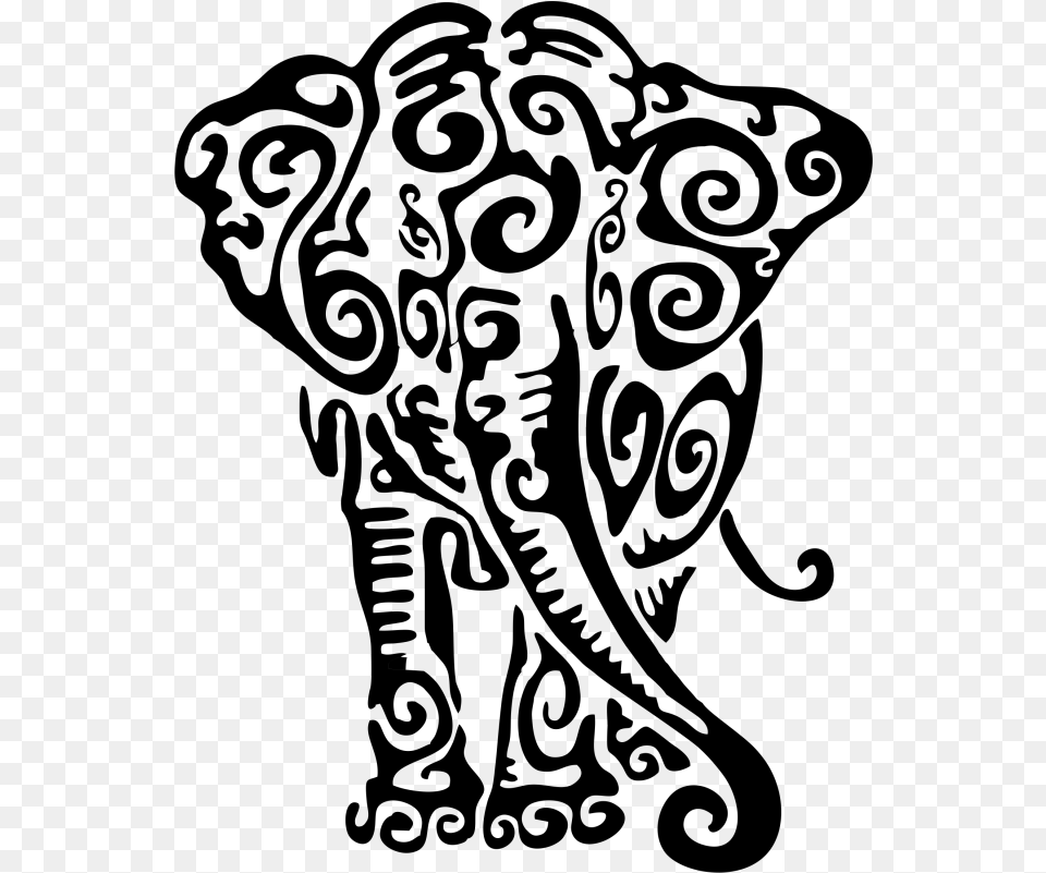 Elephant Svg, Gray Png