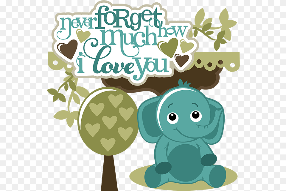 Elephant Svg Clipart Cute Clip Art Love You Clipart Cute, Book, Publication, Comics, Food Free Png