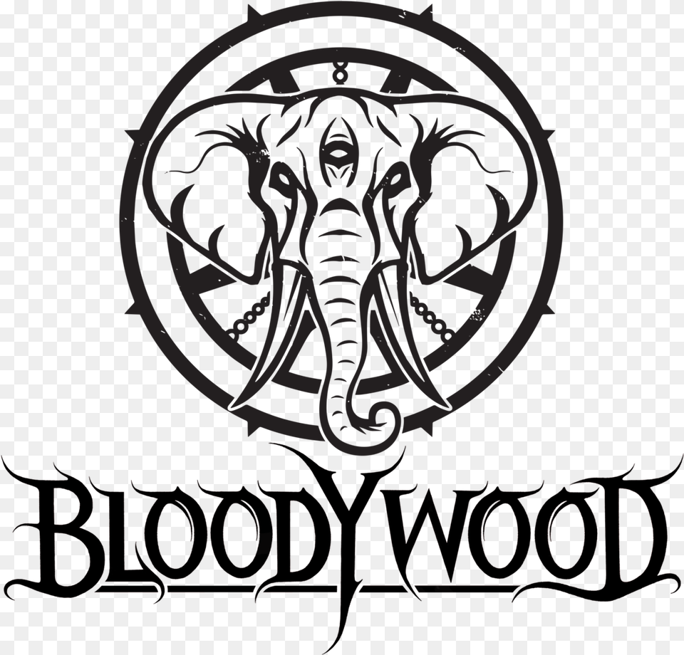 Elephant Text Logo Bloodywood Band, Emblem, Symbol, Blackboard Free Transparent Png