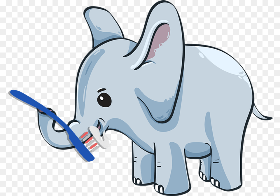 Elephant Toothpaste Clipart Clipart Elephant, Brush, Device, Tool, Baby Png Image