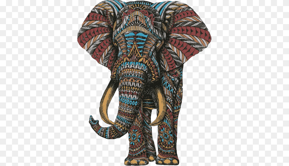 Elephant Tribal Freetoedit Elephant Color, Animal, Mammal, Wildlife, Person Free Transparent Png