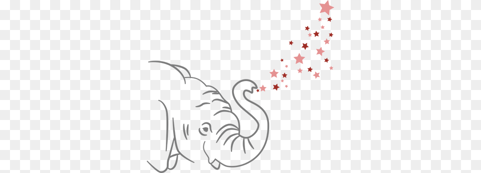 Elephant Trunk Blowing Stars Wall Sticker Wallpaper, Art, Graphics, Texture, Painting Free Transparent Png