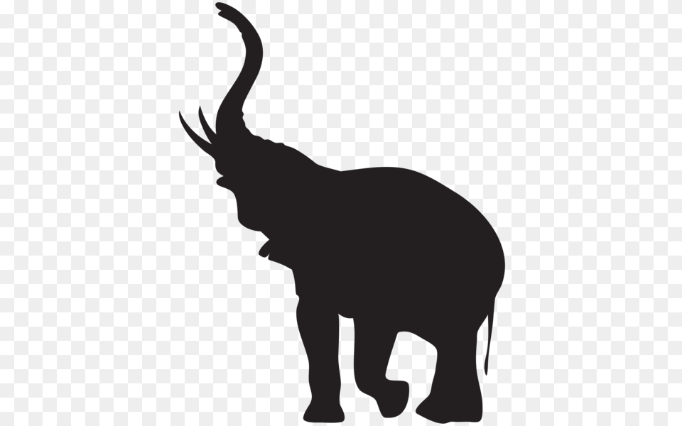 Elephant Trunk Up Silhouette, Person, Animal, Cat, Mammal Png
