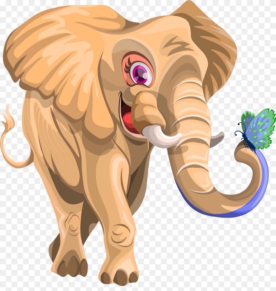 Elephant Vector Transparent Image Elephant Vector, Animal, Mammal, Wildlife Free Png Download