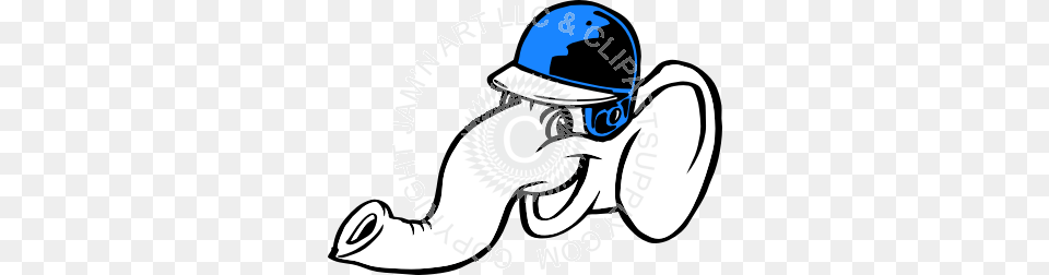 Elephant Wearing Batting Helmet, Baseball Cap, Cap, Clothing, Hat Free Png