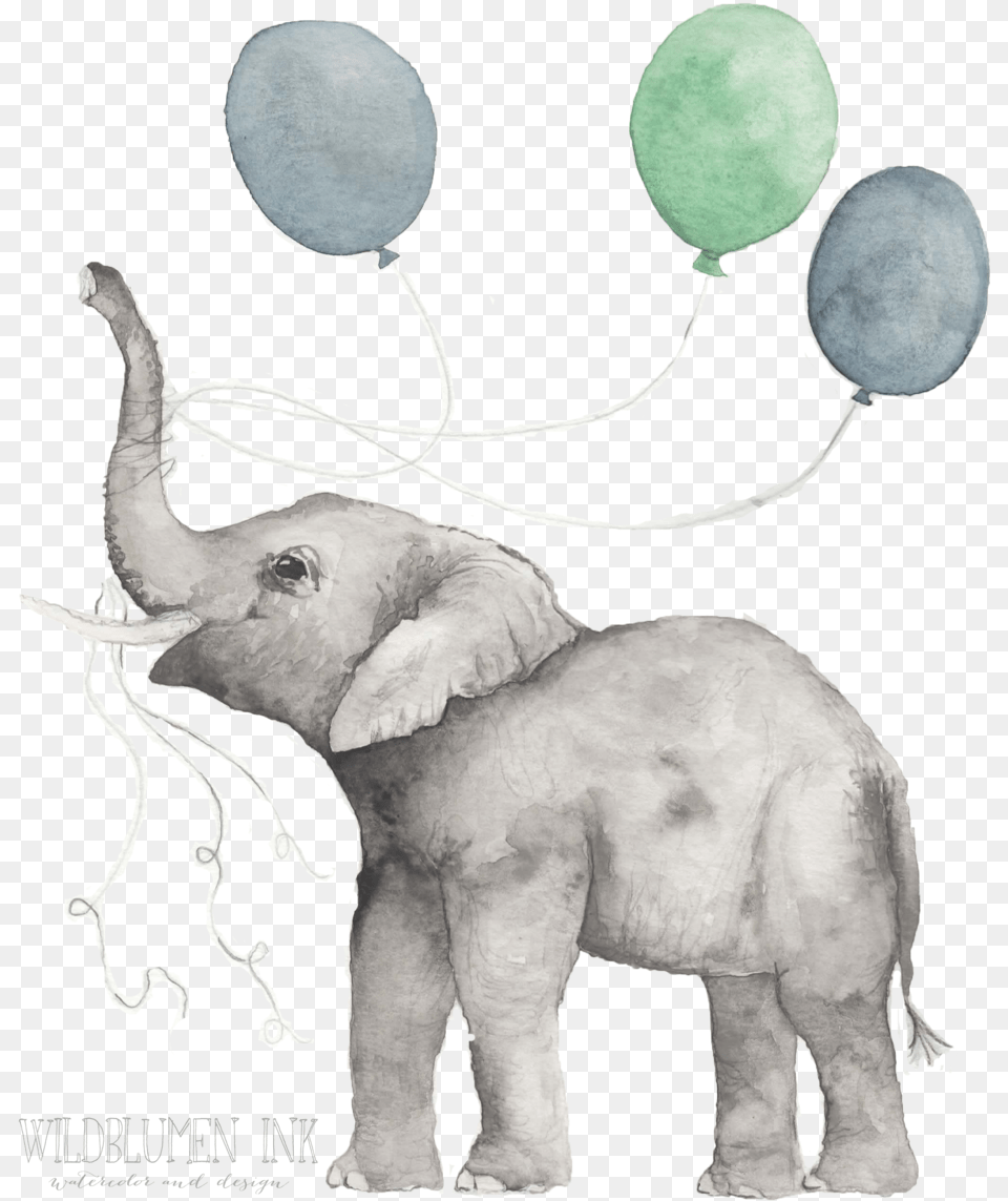 Elephant With Balloons, Balloon, Baby, Person, Face Png Image