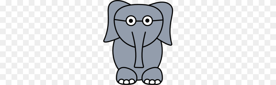 Elephant With Glasses Clip Art, Animal, Wildlife, Baby, Person Png