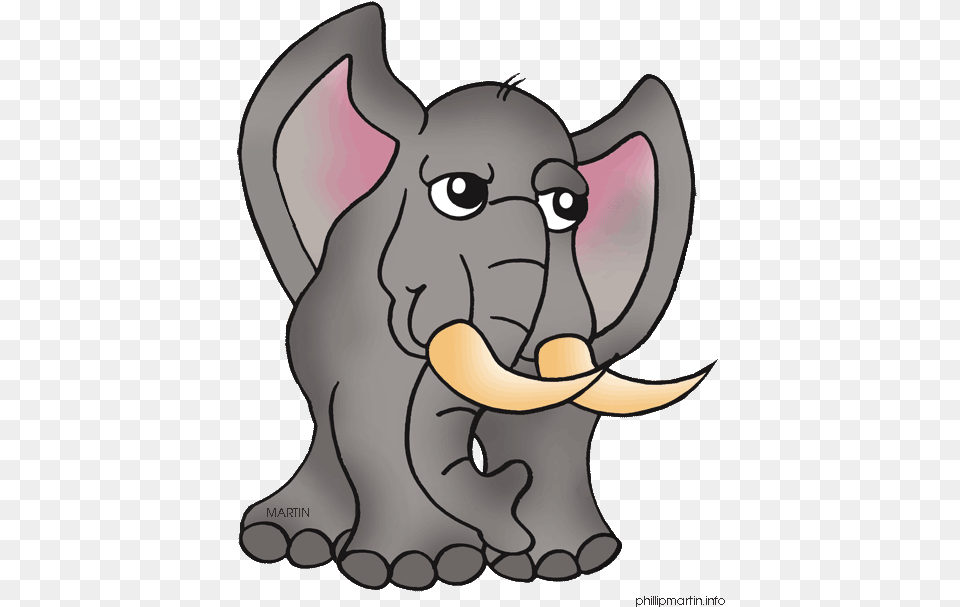 Elephant With Long Tusk Clipart, Animal, Wildlife, Mammal, Baby Free Png Download