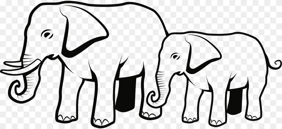 Elephants Clipart, Animal, Mammal, Wildlife Png