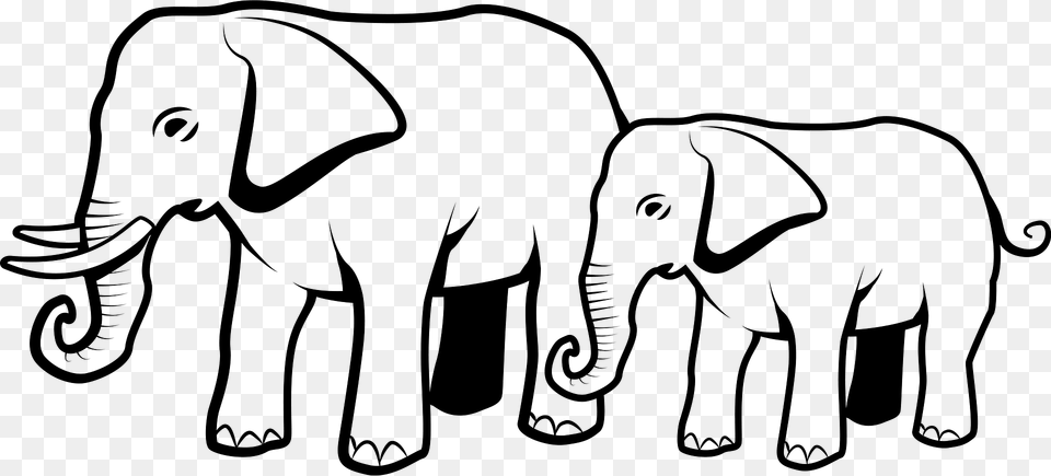 Elephants Clipart, Animal, Mammal, Wildlife, Person Free Png Download