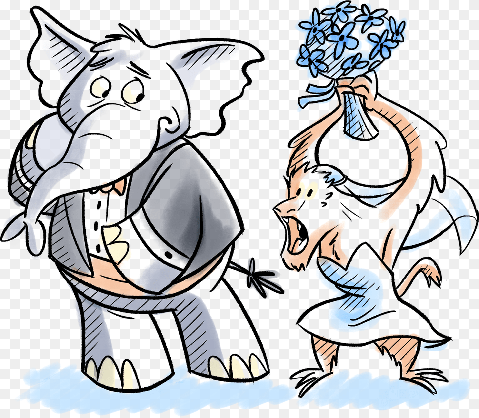 Elephants Clipart Marriage Elephant, Book, Comics, Publication, Person Png